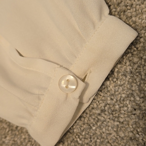 Fair Lady Women's Button Up Blouse White Size S/M With Silver Rhinestones - Picture 3 of 6